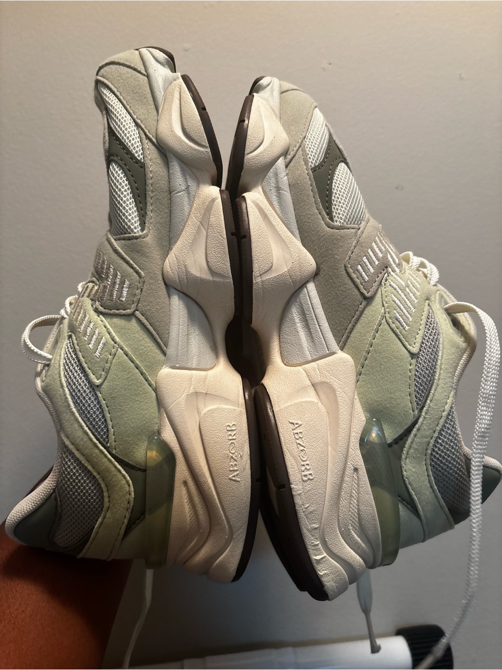 New Balance 9060 Sea Salt Sage Sneakers - Picture 4 of 6
